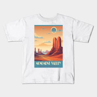 Monument Valley National Park Travel Poster Kids T-Shirt